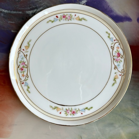 Vintage 1920s Nippon porcelain suger salt pepper set on plate - Picture 4 of 8